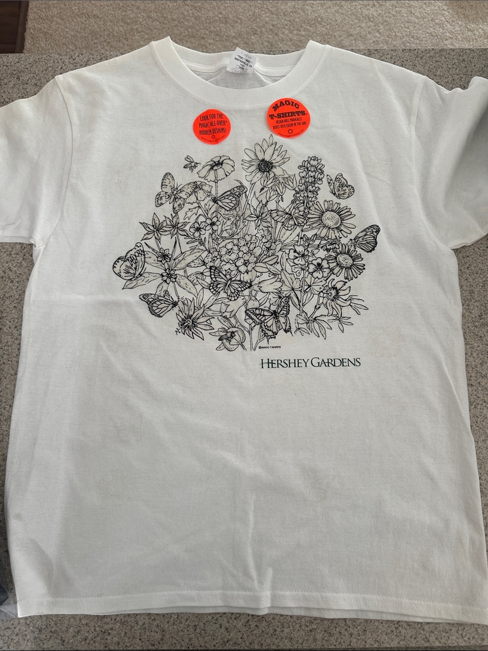 Sun color changing White Kids Graphic Tee